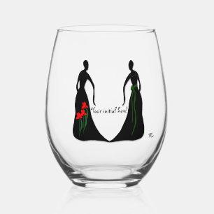 Les Femmes 16 oz. Stammenloze wijnglas Persoonlijk Zonder Voet