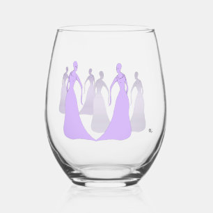 Les Femmes 16 oz. Steelzen Wijnglas Lavendel Zonder Voet