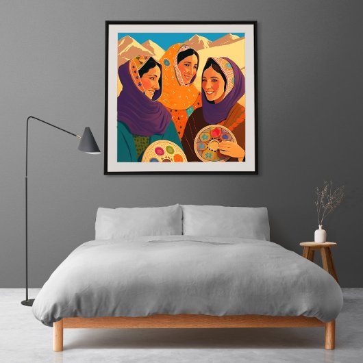 Les femmes afghanes jouent au puzzle du darya