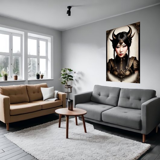 Les femmes asiatiques démon Lord | AI Art Poster