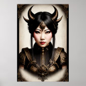 Les femmes asiatiques démon Lord | AI Art Poster (Devant)