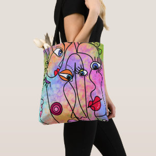 Les femmes face au Sac fourre-tout Peinture de sty