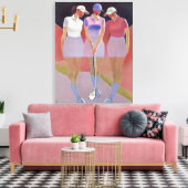 Les femmes golfeuses en toile étirée (Insitu(Salon))