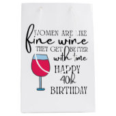 Les femmes sont comme le vin 40e anniversaire Sac  (Devant)