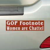 Les femmes sont un Sticker Chattel Bumper (En voiture)