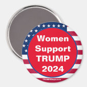Les femmes soutiennent TRUMP 2024 Red Magnet (Recto/Verso)