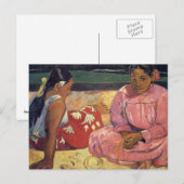 'Les femmes tahitiennes sur la plage' - Carte post (Devant / Derrière)