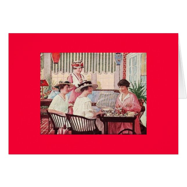 Les femmes Vintages au thé (Devant horizontal)