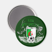 Les Fennecs Algerije vlag Algerijnse magneten (Voorkant / Achterkant)
