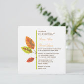 Les feuilles d'automne Faire-part de mariage (Debout devant)