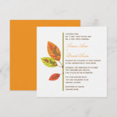 Les feuilles d'automne Faire-part de mariage (Devant / Derrière)