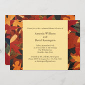 Les feuilles d'automne Faire-part de mariage (Devant / Derrière)