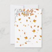 Les feuilles d'automne se déplacent Faire-part (Dos)