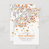 Les feuilles d'automne se déplacent Faire-part (Devant / Derrière)