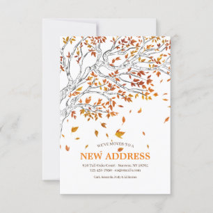 Les feuilles d'automne se déplacent Faire-part