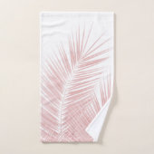 Les Feuilles de la Palme rose rousse rêvent les vi (Serviette à main)