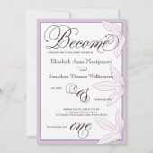 Les feuilles deviennent un seul Faire-part de mari (Devant)