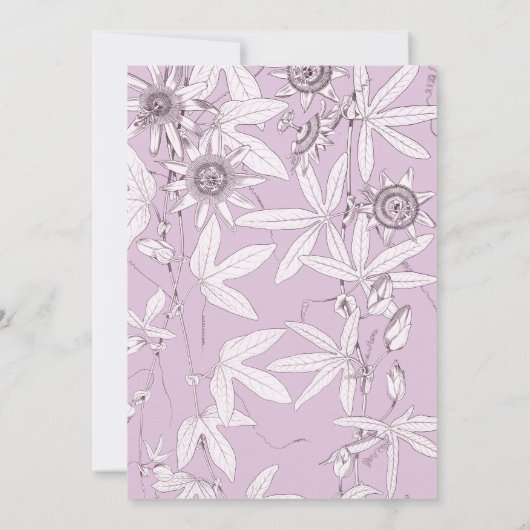 Les feuilles deviennent un seul Faire-part de mari (Dos)