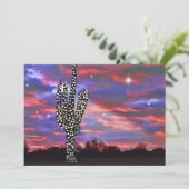 Les feux de Noël Invitation du Saguaro Cactus (Debout devant)