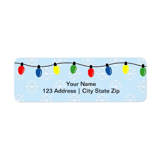 Les feux de Noël renvoient les étiquettes d'adress (Devant)