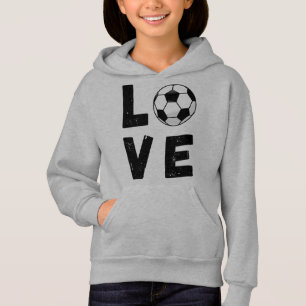 Les Filles Aiment Footballeur Mignon Sweat à Capuc