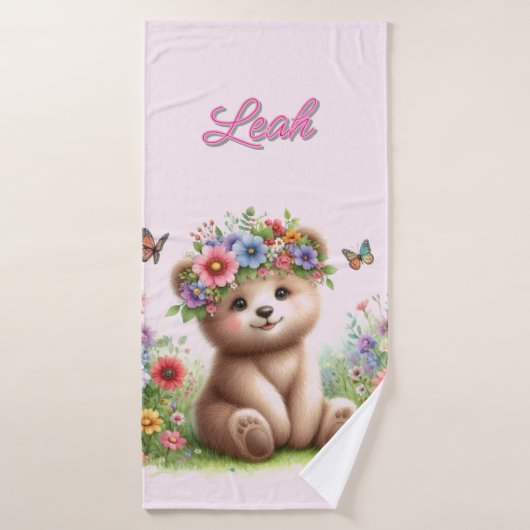 Les Filles Béarre mignonne rose Serviette de bain  (Serviette de bain)