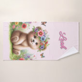 Les Filles Béarre mignonne rose Serviette de bain  (Serviette de bain)