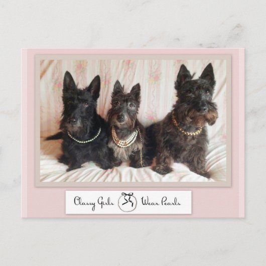 Les Filles Classiques Portent Des Perles Carte Pos (Devant)