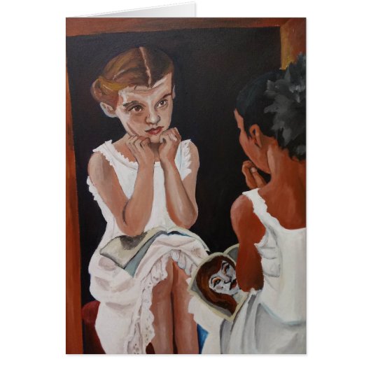 Les filles dans le Carte pour notes miroir (Devant)