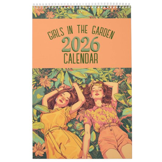 Les filles dans le jardin Calendrier 2026 (Protection)