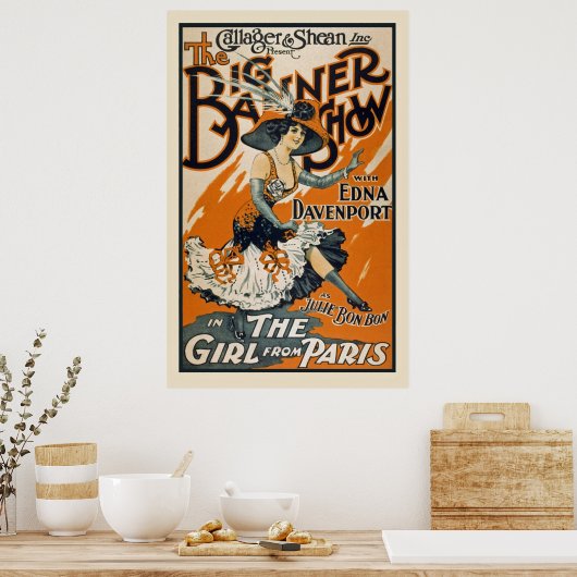 Les filles de Paris Poster vintage (Cuisine)