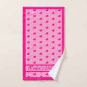 Les filles du coeur rose préféré de maman (Serviette à main)