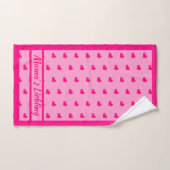Les filles du coeur rose préféré de maman (Serviette à main)