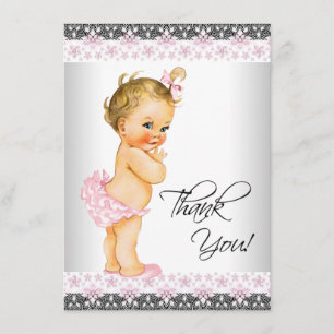 Les filles en Merci Baby shower rose