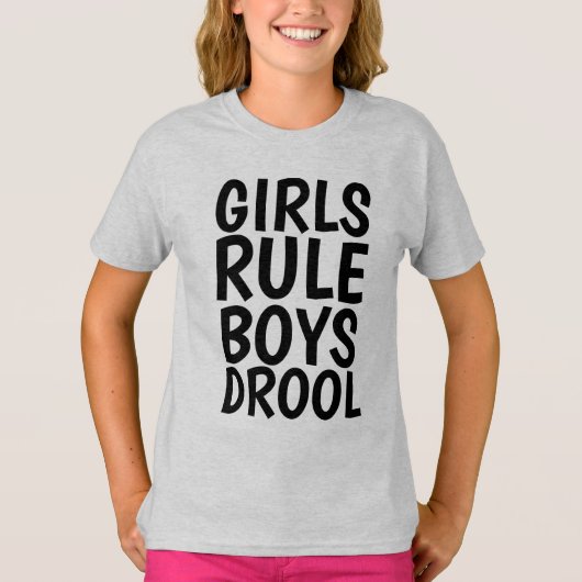 LES FILLES EN RÈGLE GARÇONS DROOL drôles T-shirts (Devant)