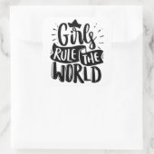 les filles gouvernent le monde autocollant (Sac)