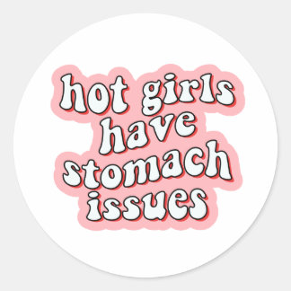 Les Filles Hot ont Stomach Problèmes Sticker