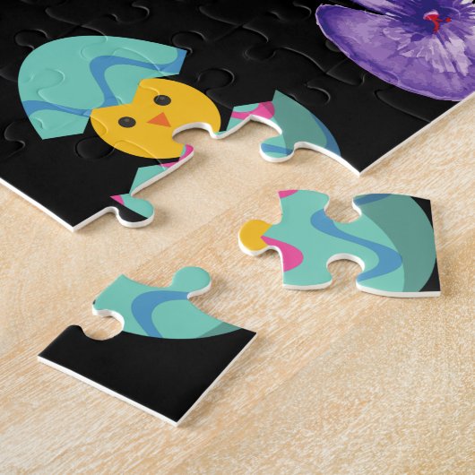 Les filles Karate Joyeux Pâques Jeu de puzzle déco (Côté)