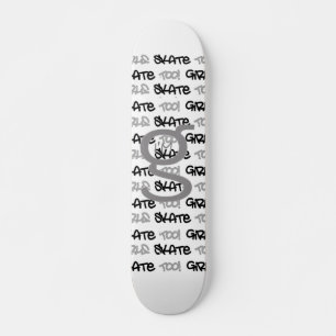 Les Filles Patinent Aussi ! - Skateboard blanc - (