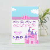 Les filles princesse rose Invitation (Debout devant)