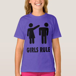 LES FILLES RULE drôle Filles T-shirts pour enfants