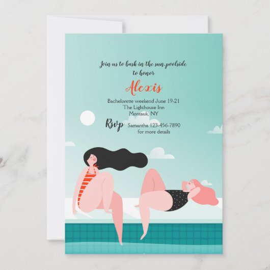 Les filles se reposent dans le soleil Invitation (Devant)