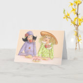 Les filles sont soeurs - Carte de voeux (Fleur jaune)