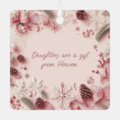 Les Filles Sont Un Cadeau Du Ciel Ornement De Noël (Recto)