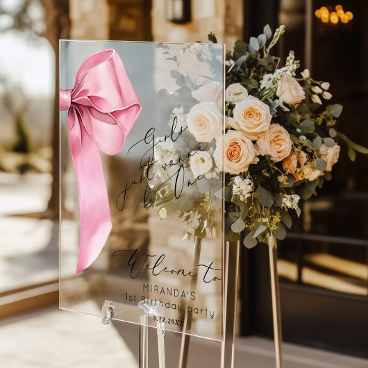 Les filles veulent juste être One Pink Bow élégant