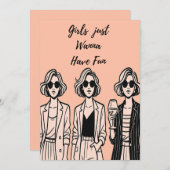 Les filles veulent juste s'amuser Carte (Devant / Derrière)