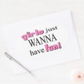 Les Filles Veux Juste S'Amuser ! Autocollant (Enveloppe)