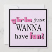 Les Filles Veux Juste S'Amuser ! Invitation (Devant)