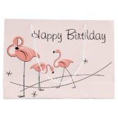 Les Flamants roses dentellent le sac de cadeau de (Dos)