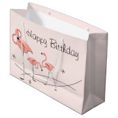 Les Flamants roses dentellent le sac de cadeau de (Devant Angle)